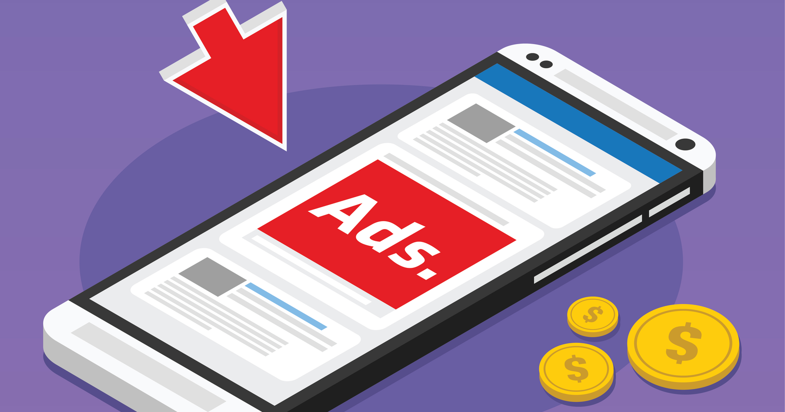 social media ads on phone
