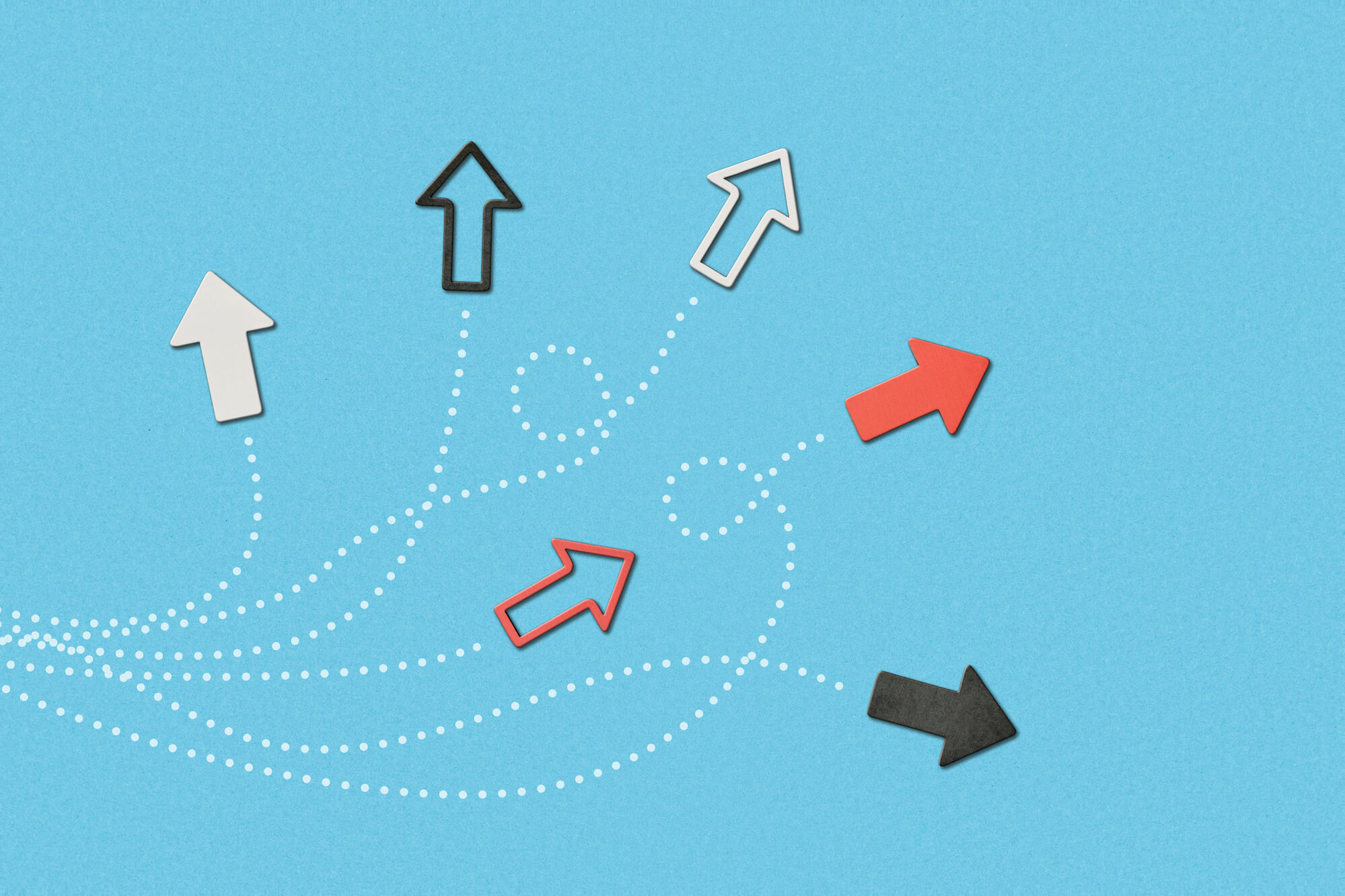 six arrows pointing at different directions