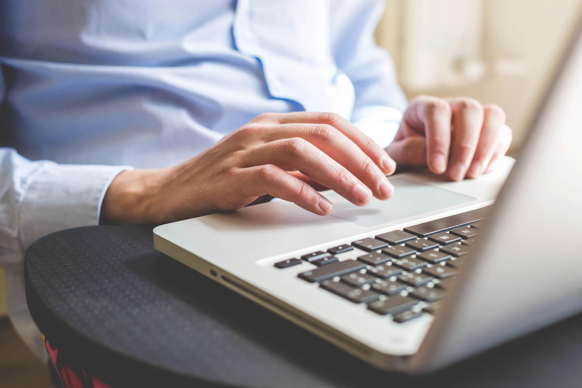 businessman working on laptop
