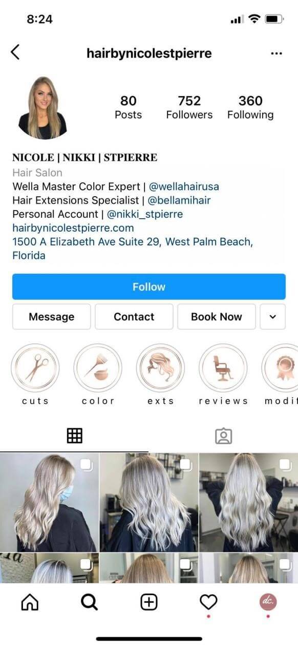 hair salon expert instagram digital marketing