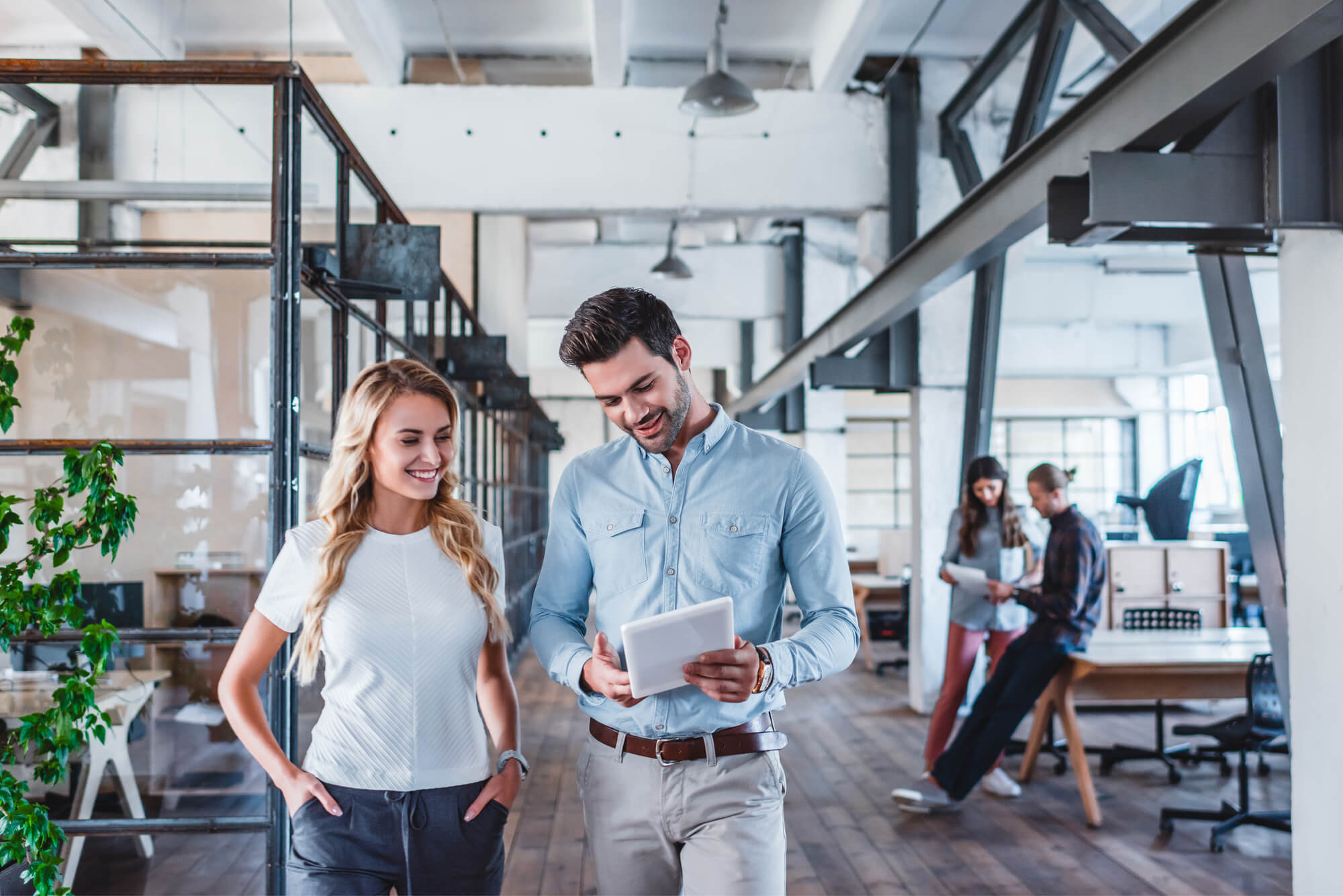 Sales and marketing teams in a digital marketing agency in Miami work together.