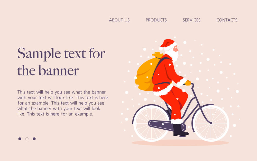 Same website design in Miami with holiday elements.