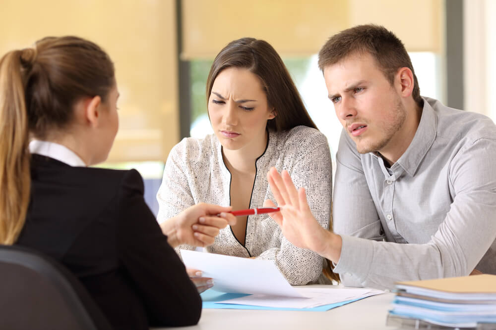customer service employee from an internet marketing company in Florida is getting stressed with bad customers. 
