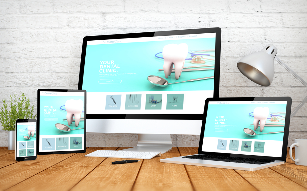 Maintaining a professional website with dental reputation management.