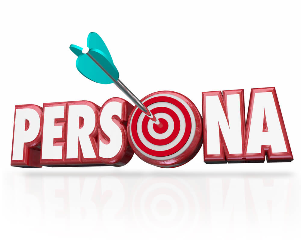illustration of the word "persona" with a bullseye in the middle