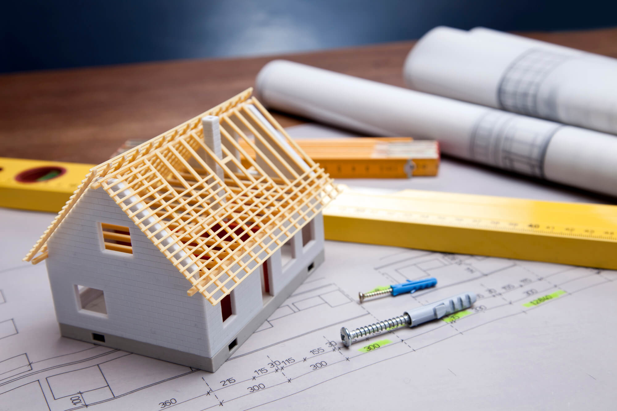 home construction plans and blueprint