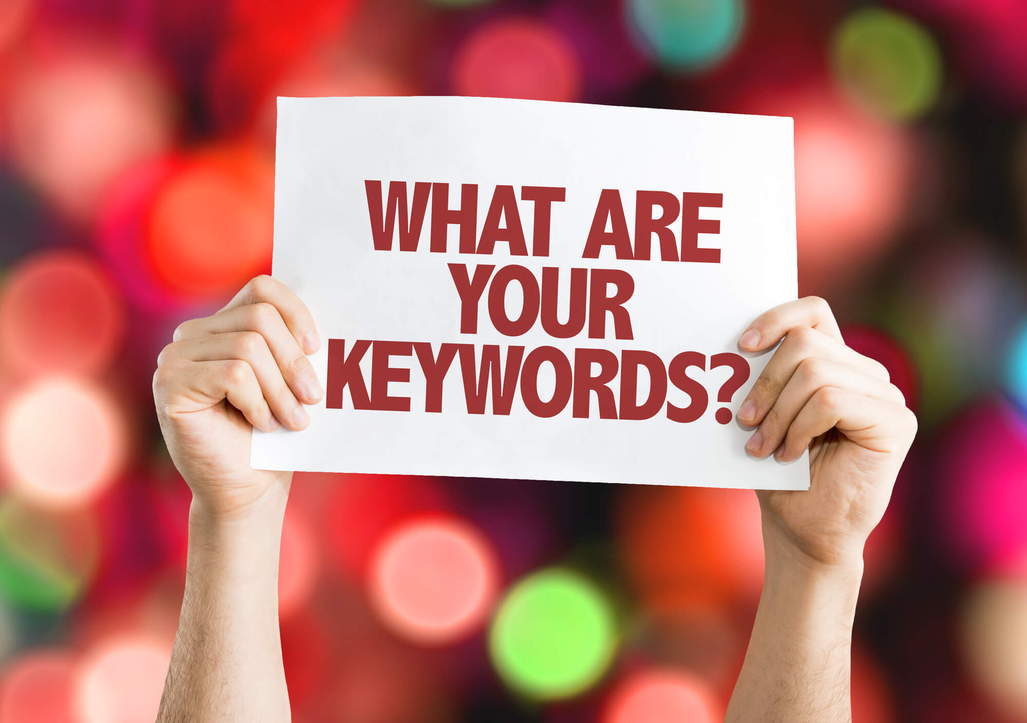 "what are my keywords" card
