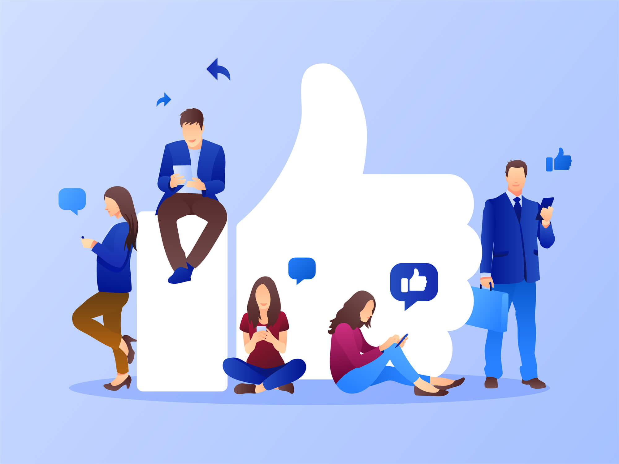 Users liking and engaging with content on Instagram. 