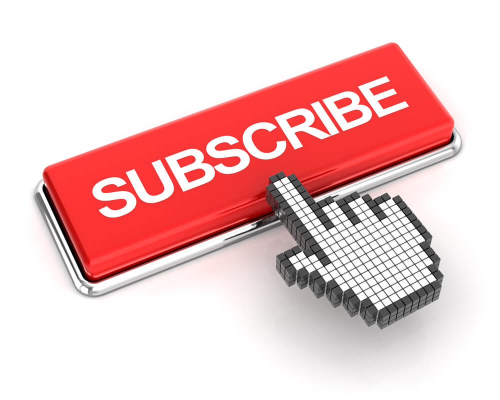 mouse pointer hovering over subscribe button