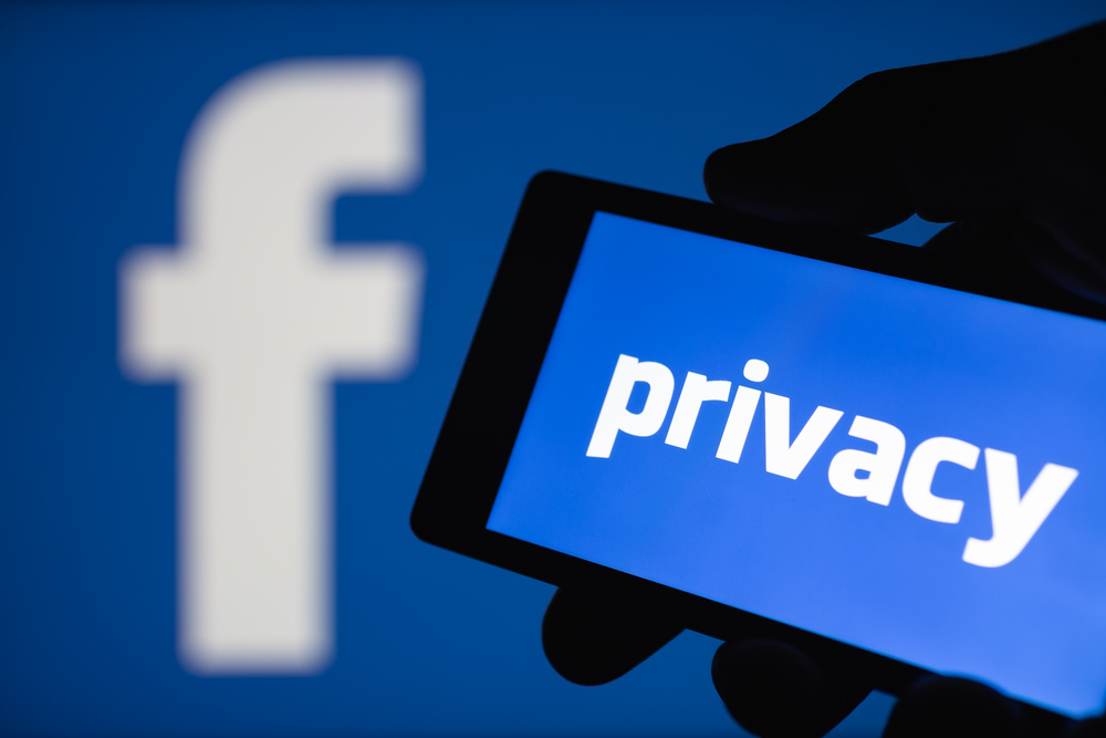 Facebook privacy concept.