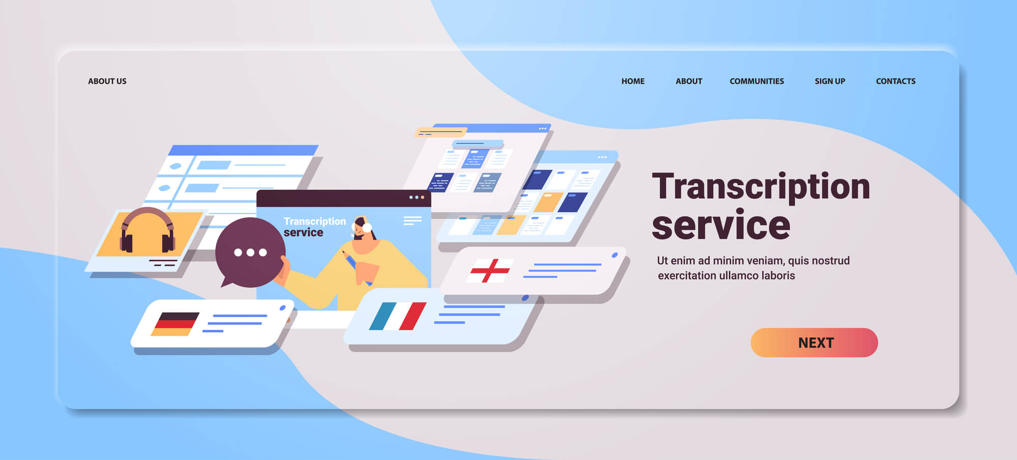 transcription service banner
