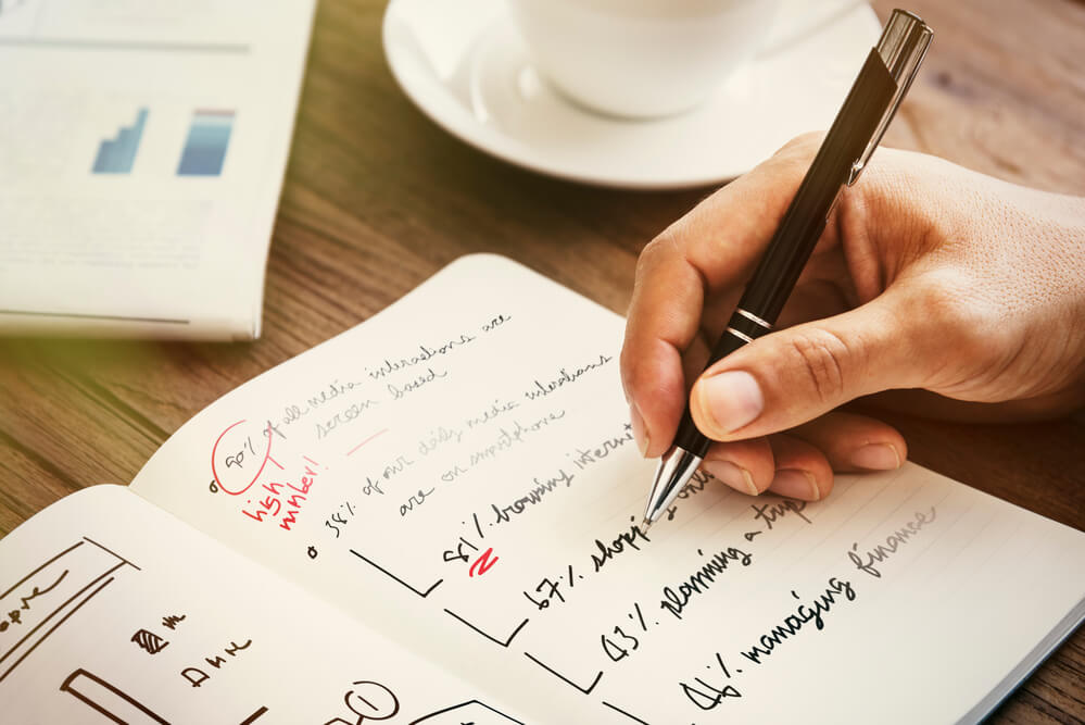 Marketer setting goals for SEO for contractors. 