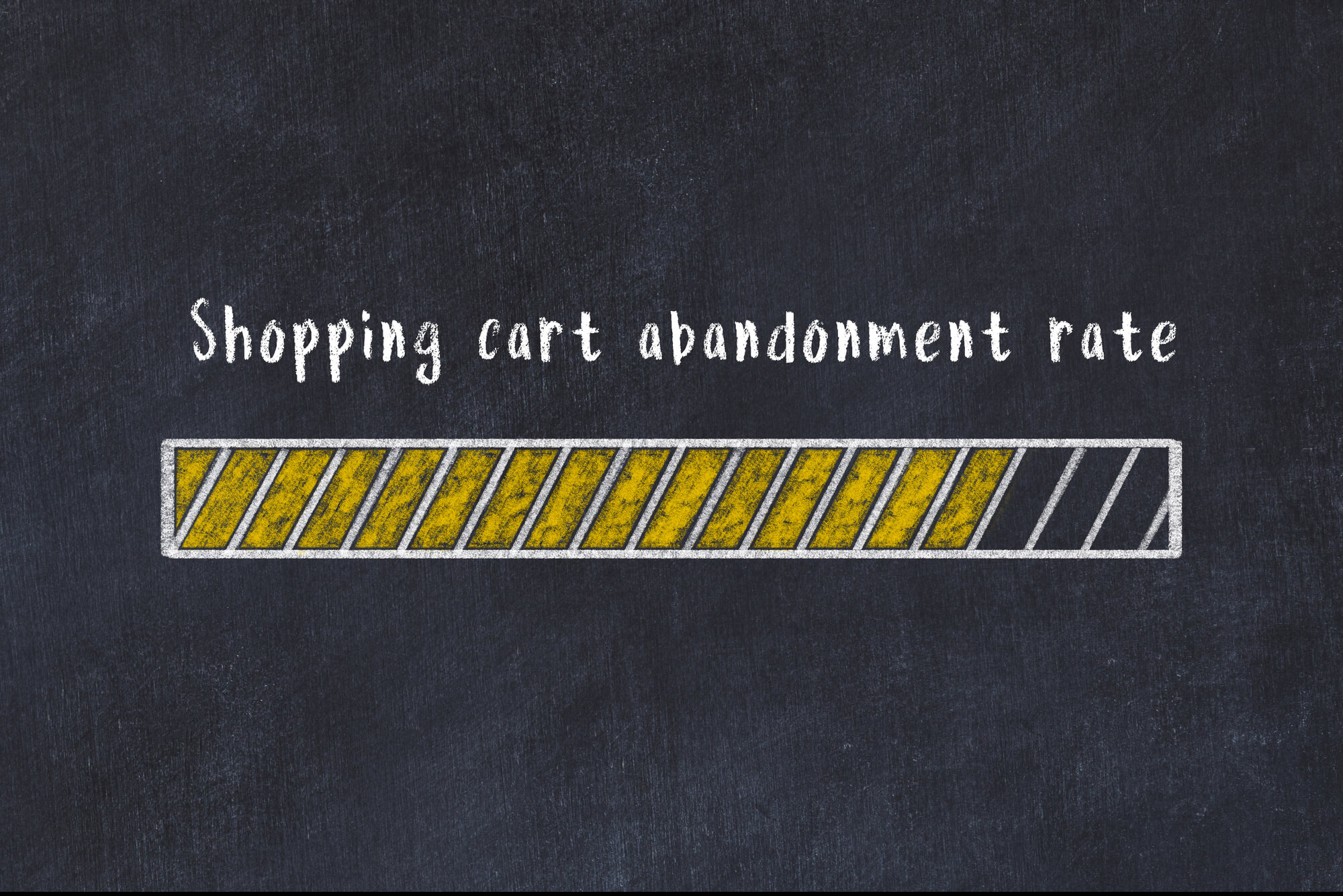 shopping cart abandonment rate chalk writing 