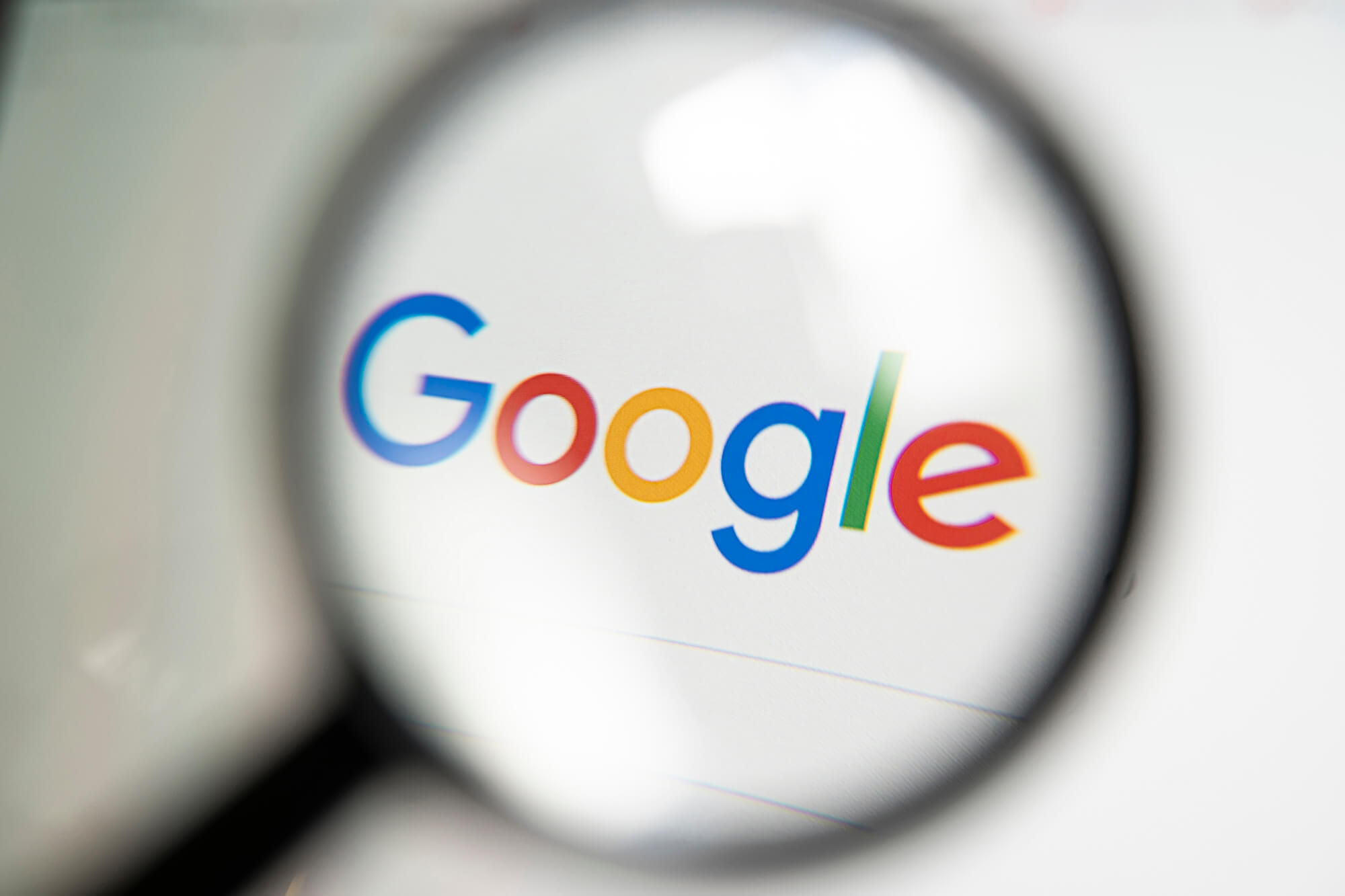 magnifying glass on google