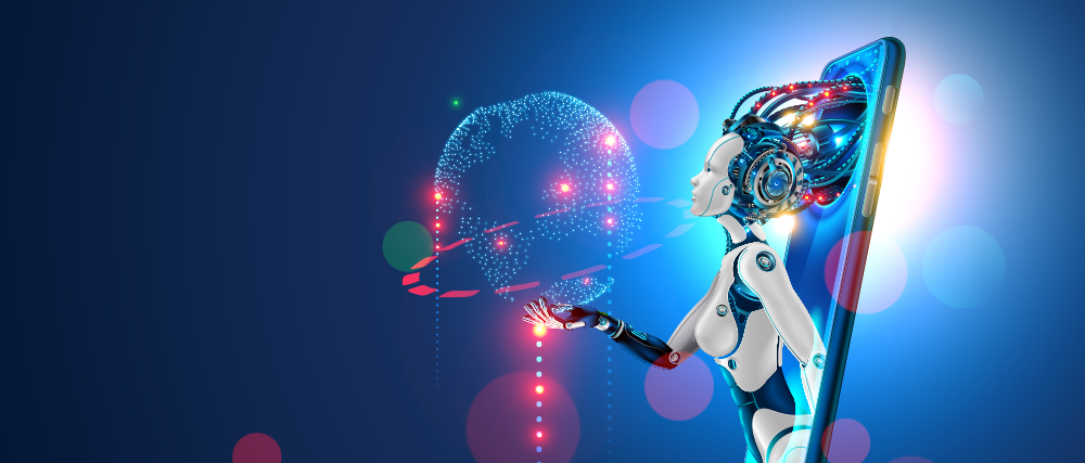 AI in digital marketing concept photo