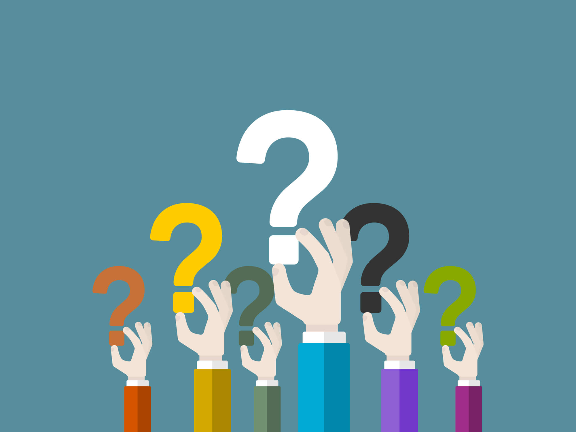 hands holding question marks