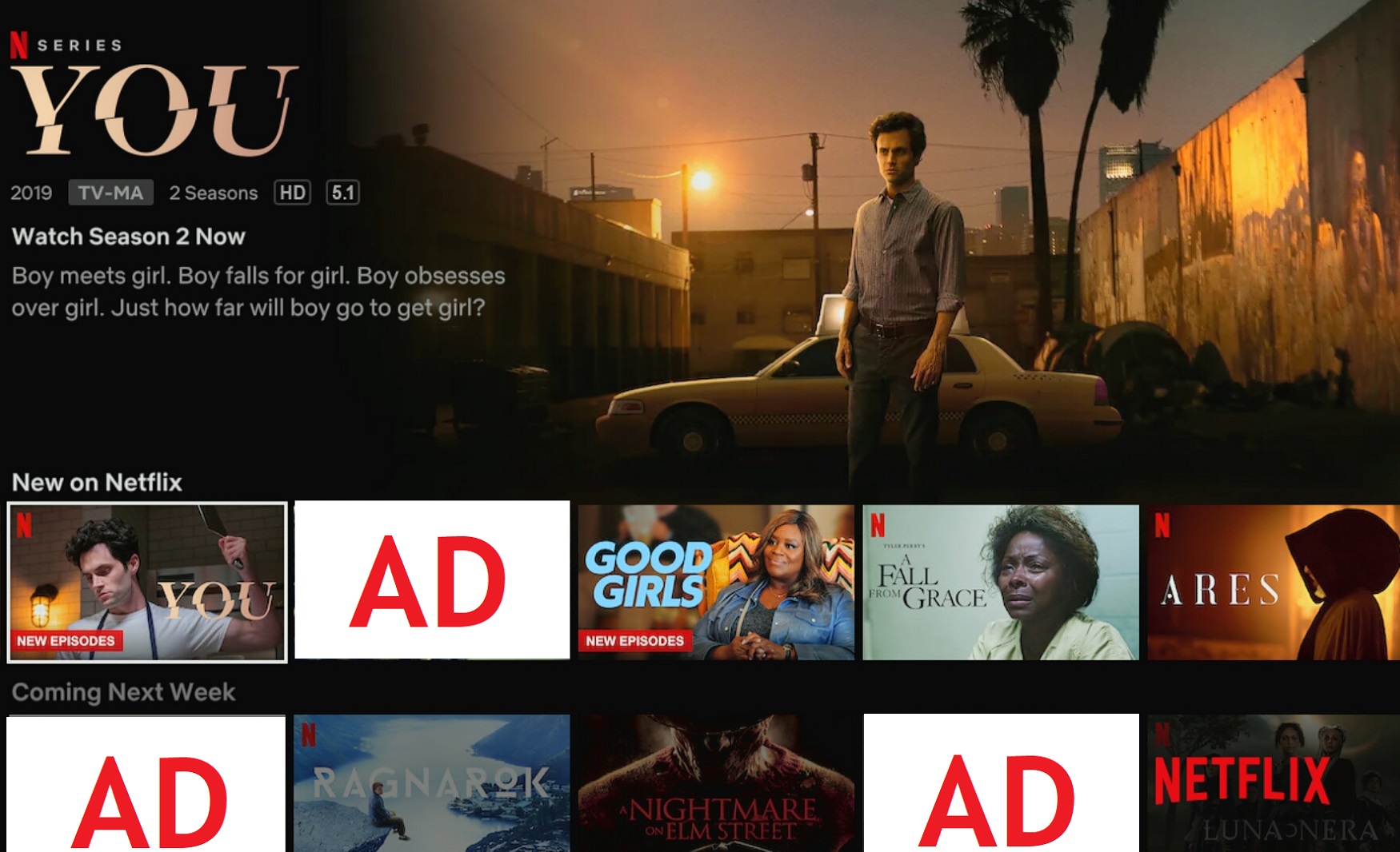 ads on netflix