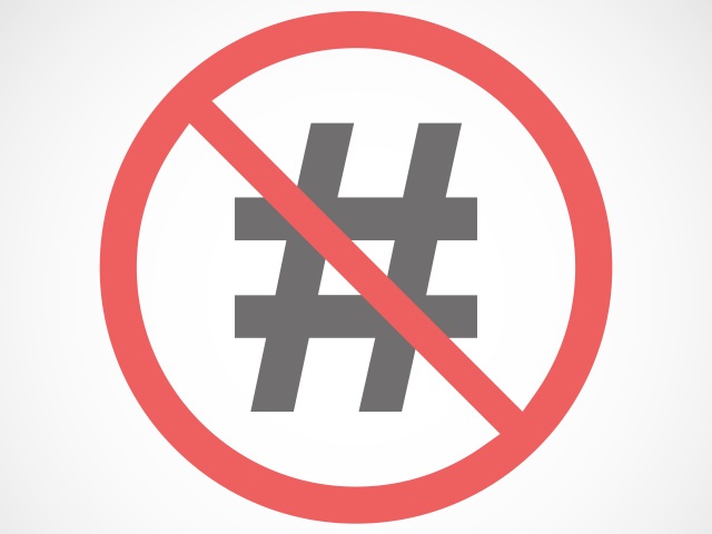 no hashtag