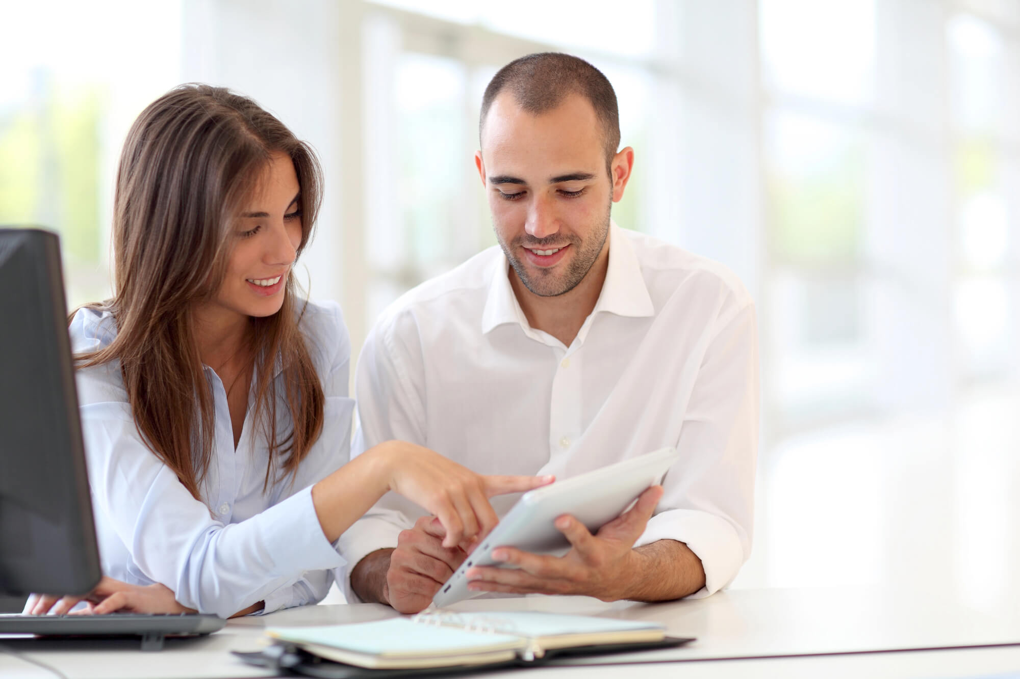 franchisees sharing a tablet