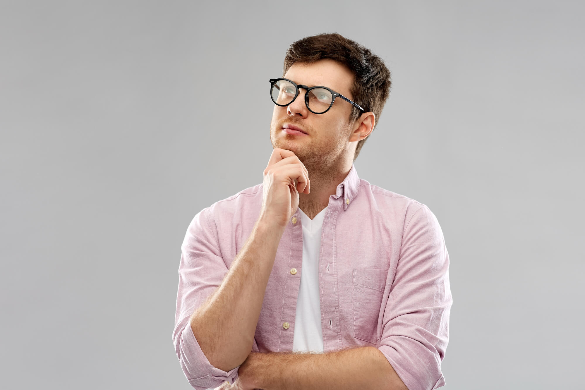 young man wondering