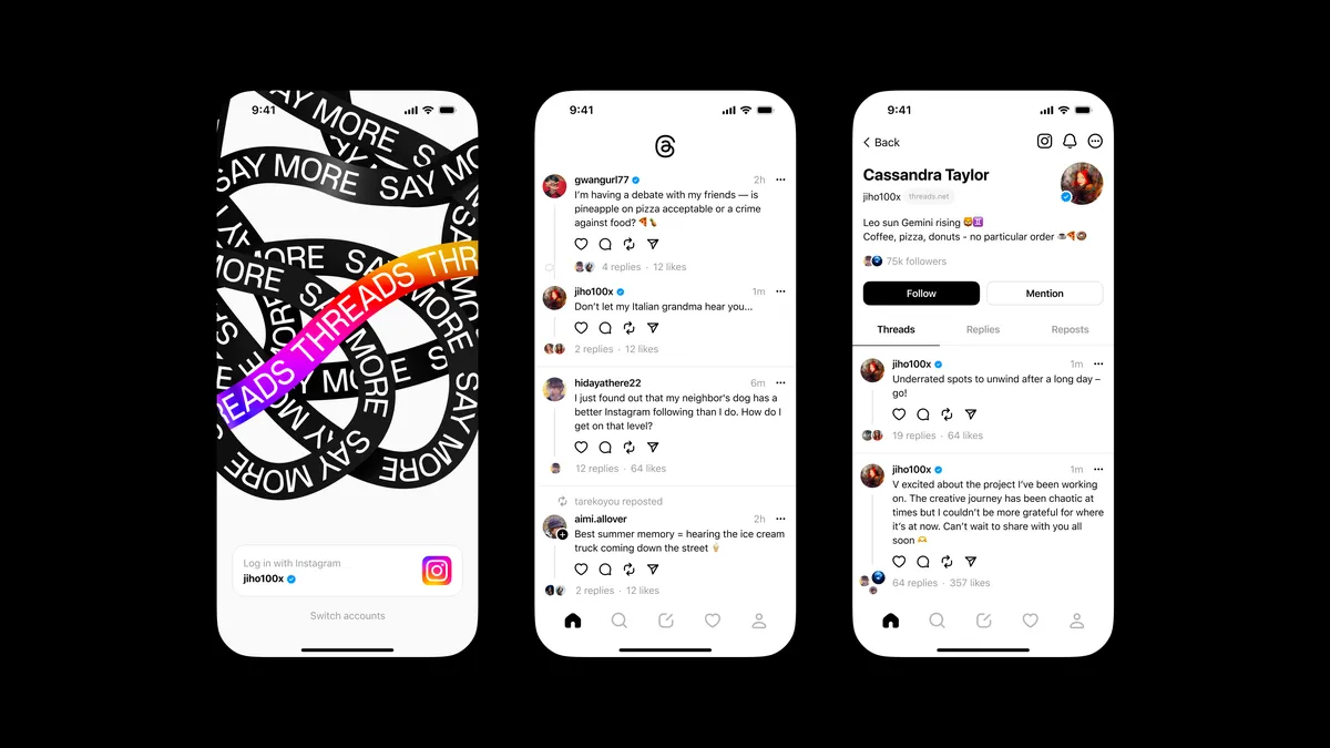 Threads on three screens