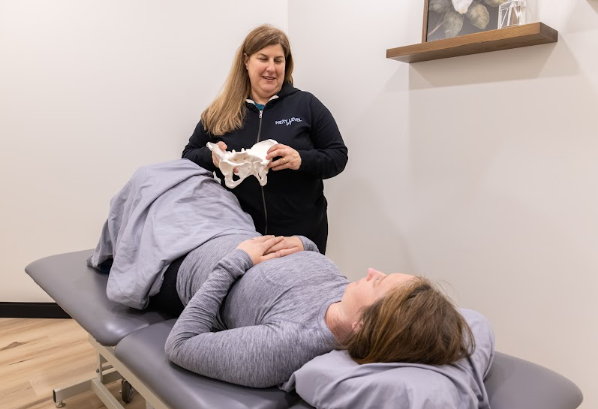 Patient working with a provider at a performance physical therapy clinic in Westlake, OH