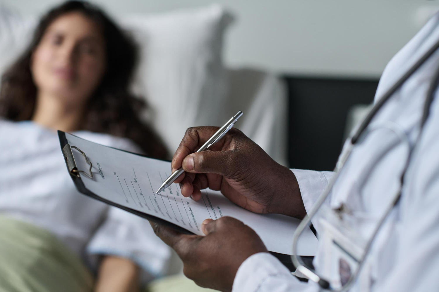 Physician explaining the next step in a patient's individualized care plan