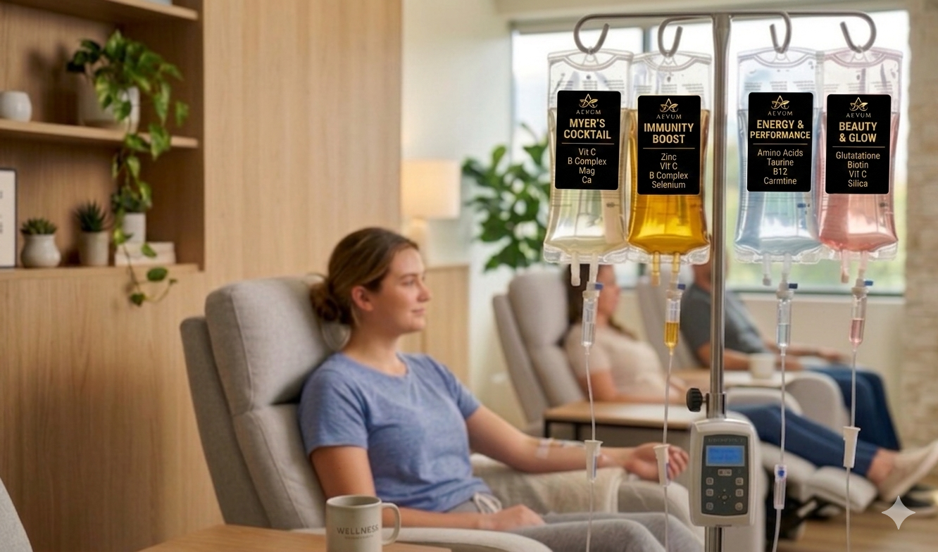 Physician-supervised IV hydration therapy at Aevum Restorative Wellness in Houston