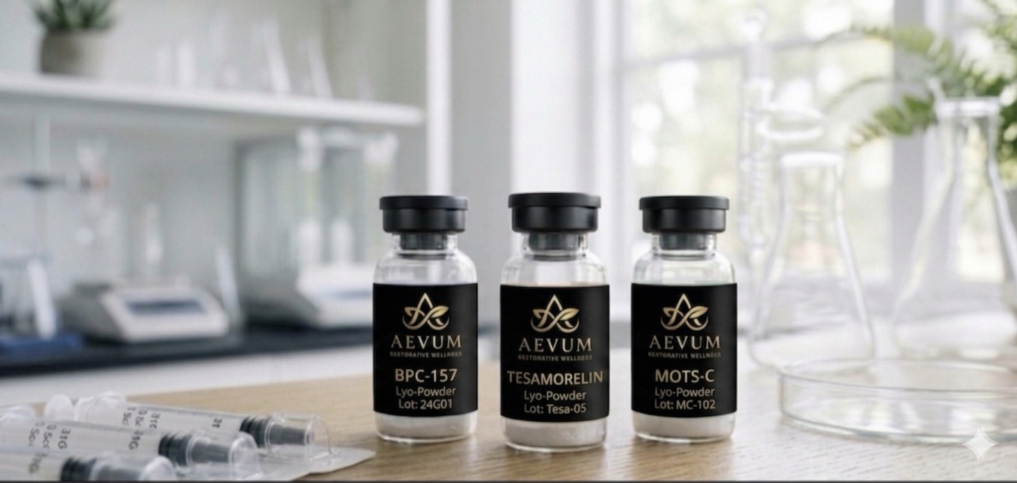 Physician-led peptide therapy at Aevum Restorative Wellness in Houston