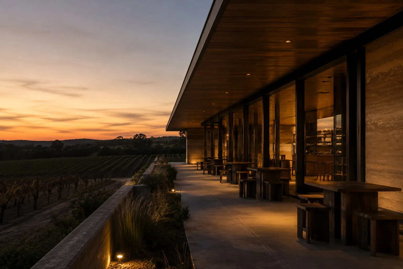 Swan valley exterior at sunset