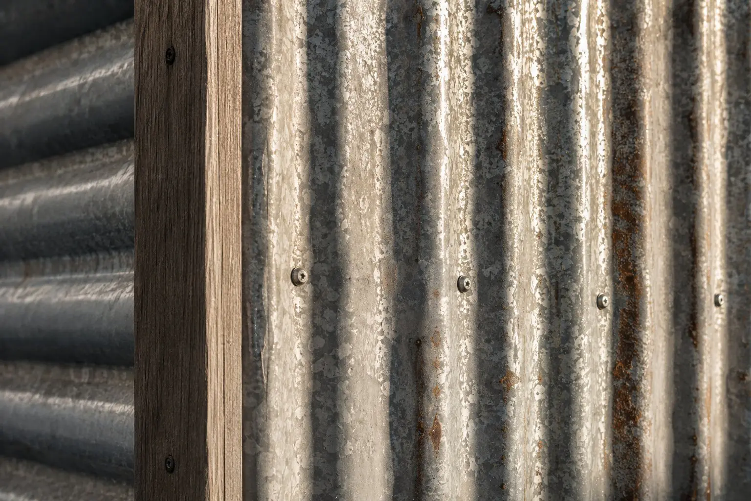 Metal clad exterior detail shot
