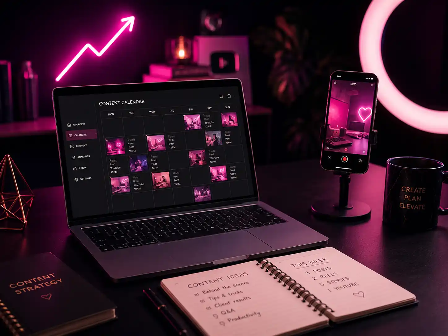 Content publishing and website management concept