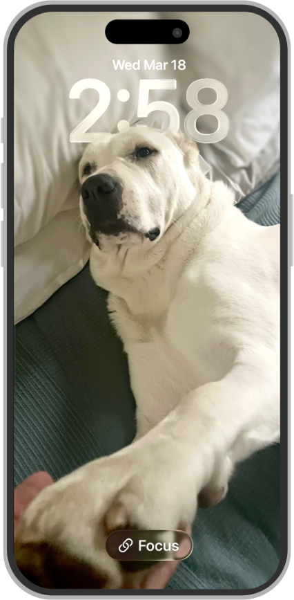 Phone lock screen featuring Large Marge pawing at the camera