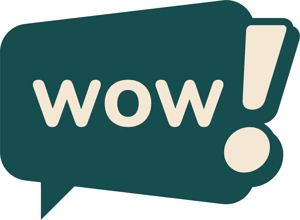 Wow speech bubble graphic