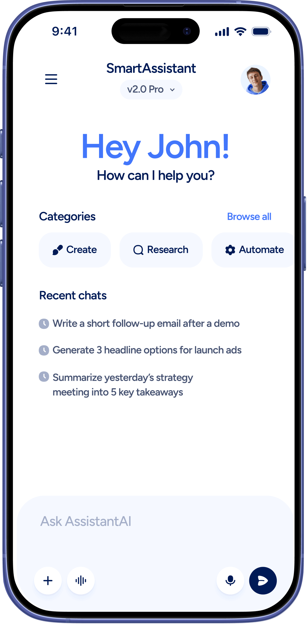 Hero V1 Image - SmartAssistant - Webflow Templates | BRIX Templates