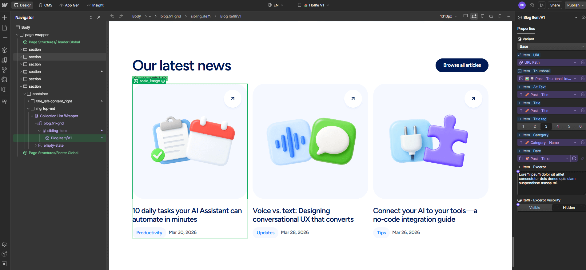 CMS Content - SmartAssistant - Webflow Templates | BRIX Templates