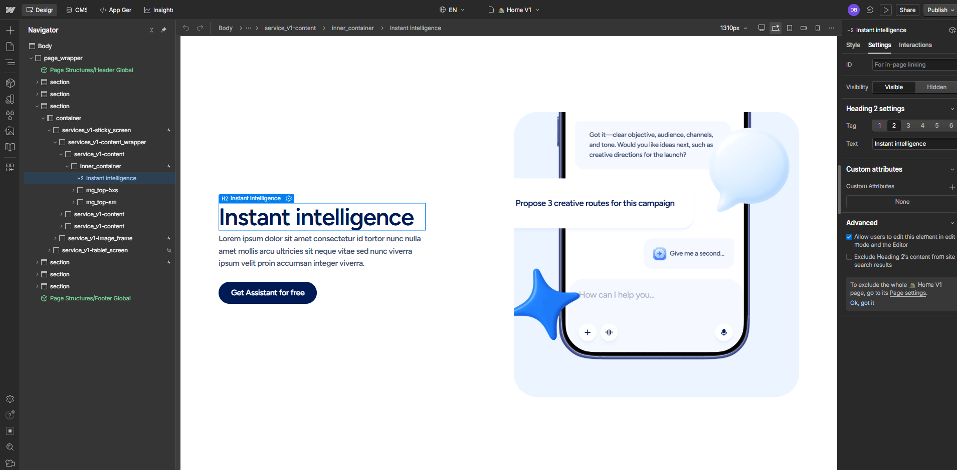Static Content - SmartAssistant - Webflow Templates | BRIX Templates