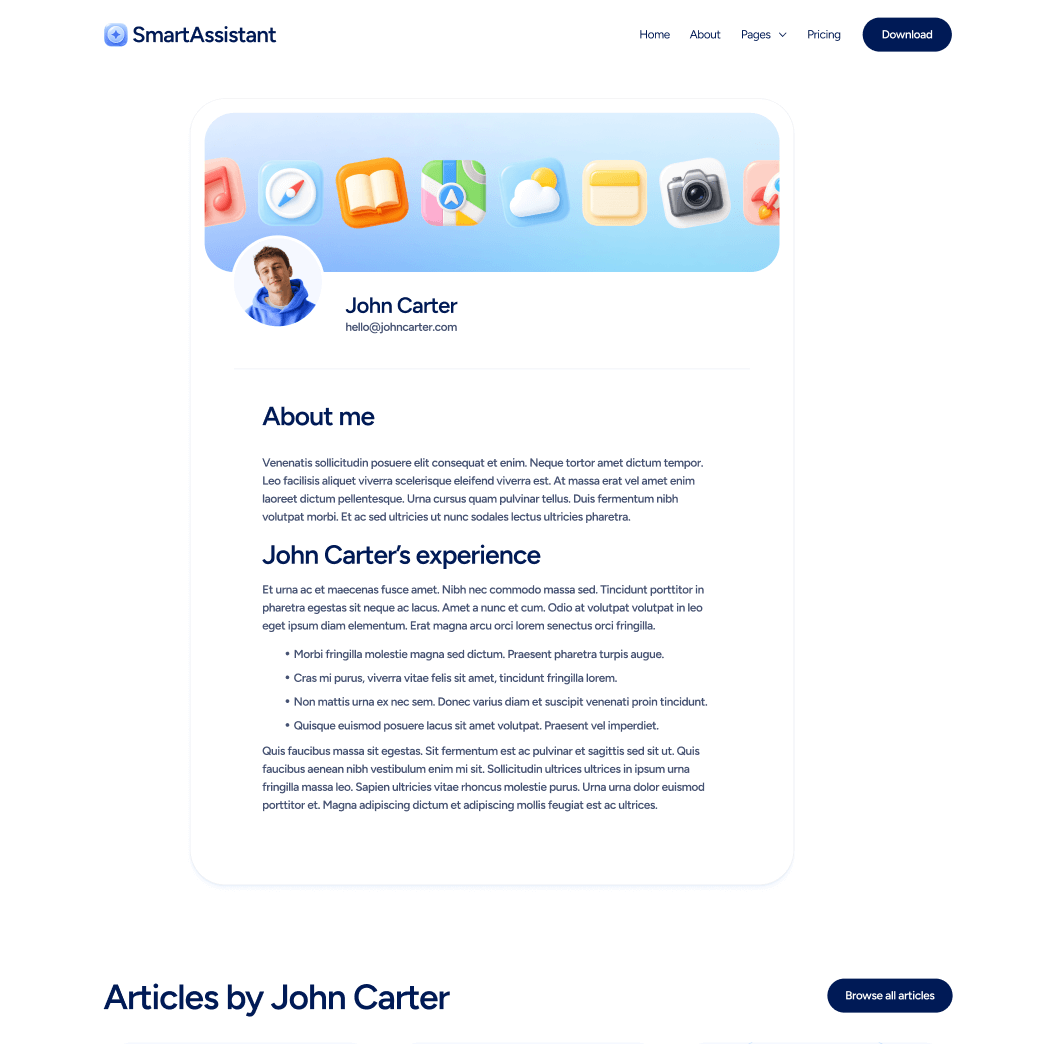 Team Member - SmartAssistant - Webflow Templates | BRIX Templates