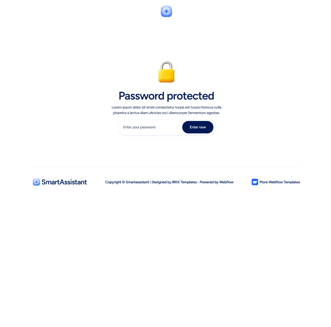 Password Protected - SmartAssistant - Webflow Templates | BRIX Templates