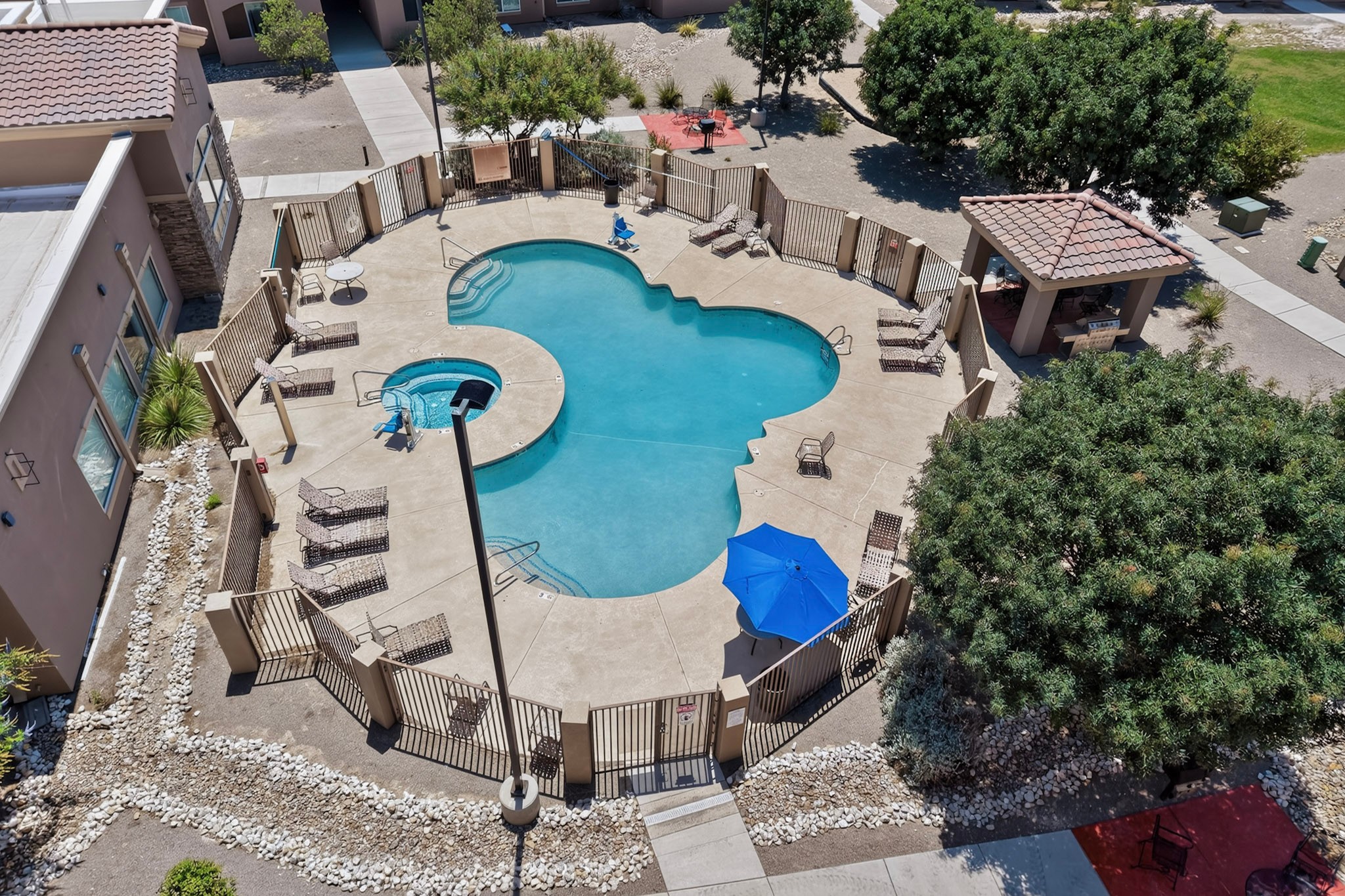 Swimming pool with exterior view