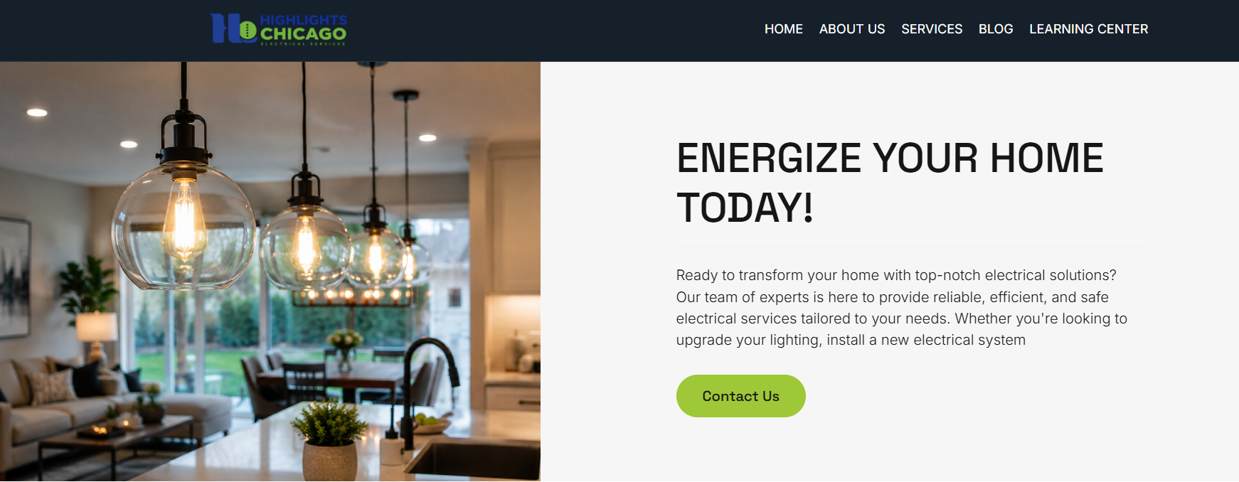 Highlights Chicago electrical services panel offering lighting upgrades and permitted residential electrical installation