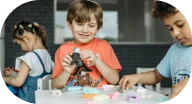 Parents and children connecting in a caregiving circle