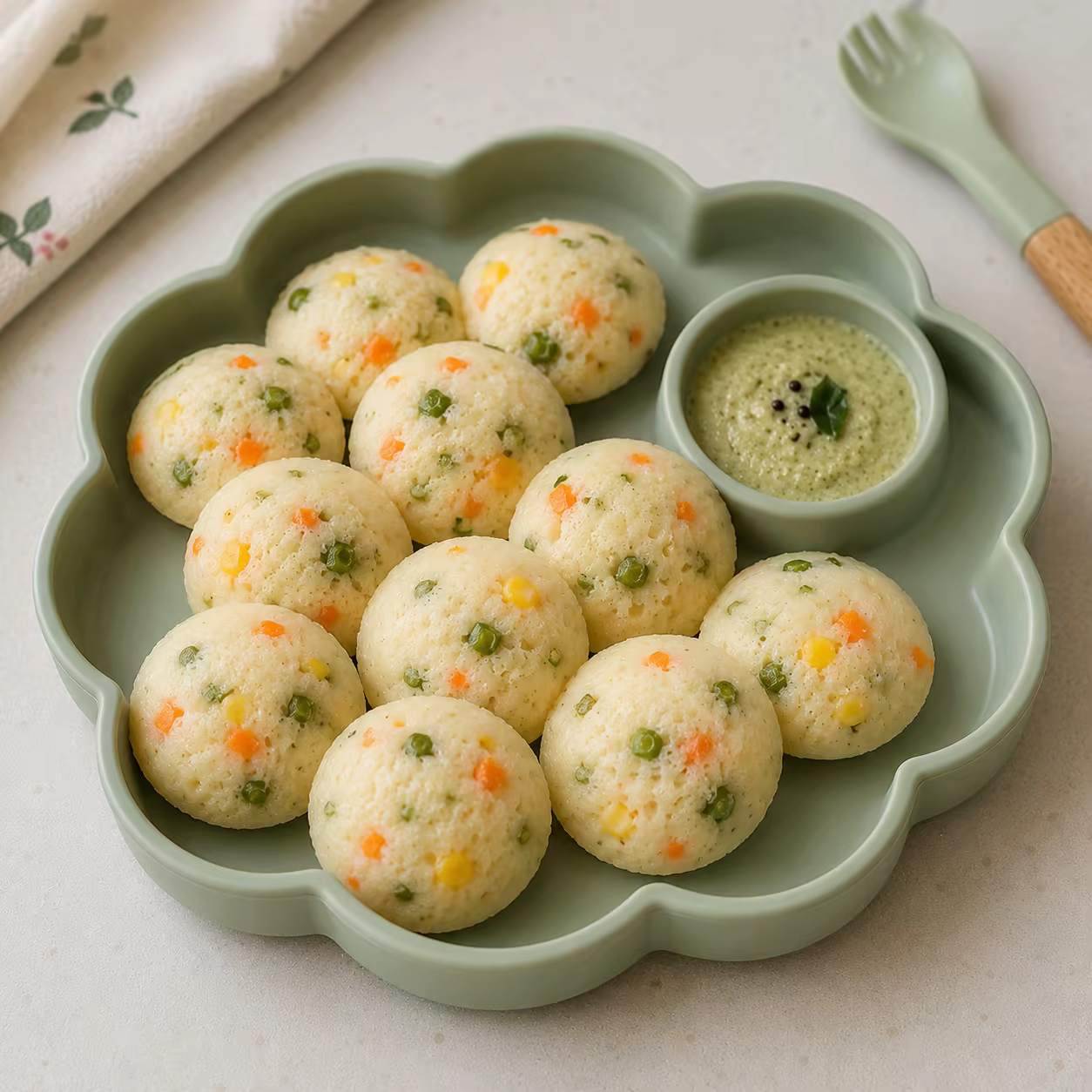 Mini Vegetable Idli