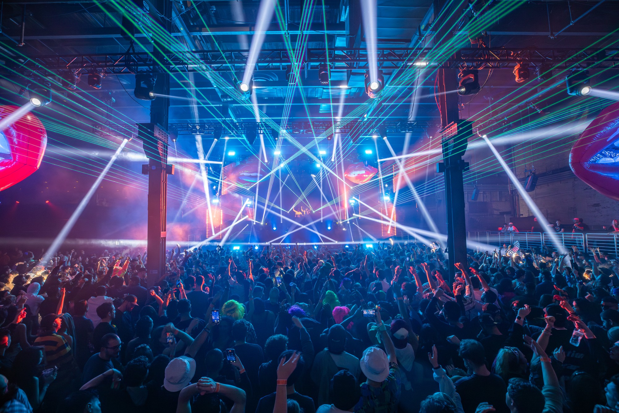 SIDEPIECE Home Run Tour at Brooklyn Mirage — lighting and laser design by Visually Impressive Productions.