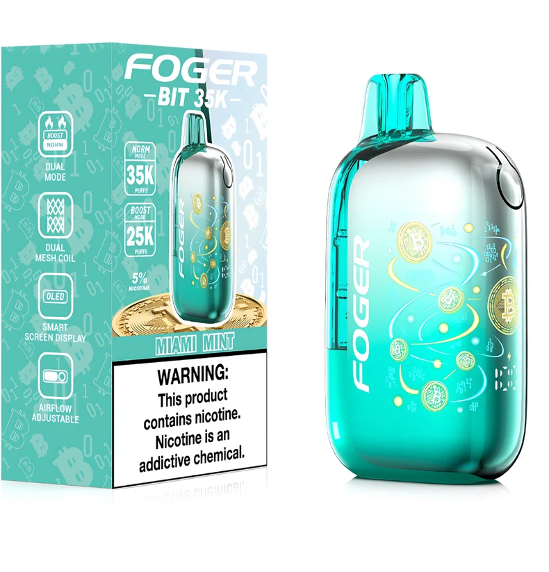 Foger Bit 35K Miami Mint disposable vape at Ember Smoke & Vape in Mesa