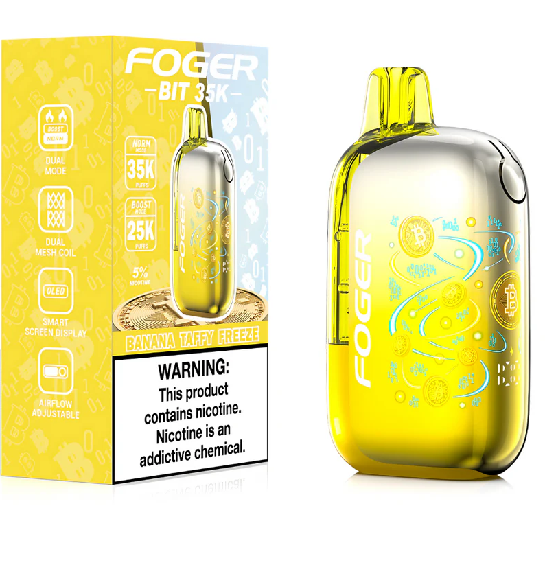 Foger Bit 35K Banana Taffy Freeze disposable vape at Ember Smoke & Vape in Mesa