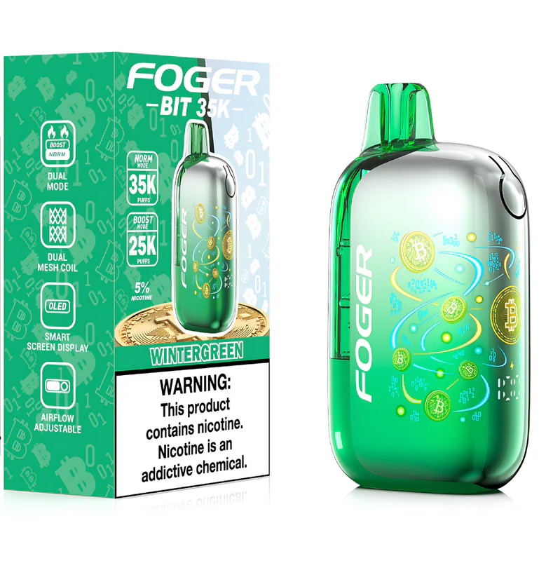 Foger Bit 35K Wintergreen disposable vape at Ember Smoke & Vape in Mesa
