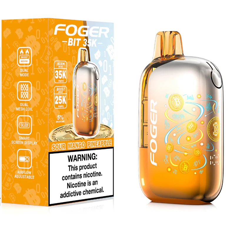 Foger Bit 35K Sour Mango Pineapple disposable vape at Ember Smoke & Vape in Mesa