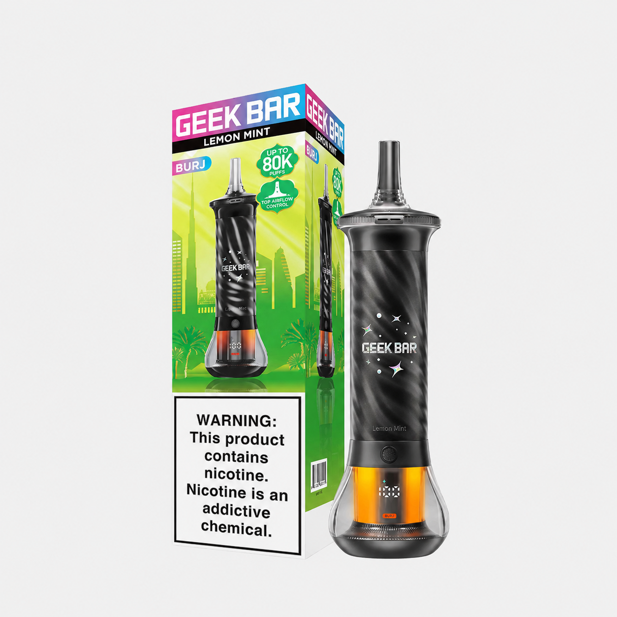 Geek Bar Burj 80K Lemon Mint disposable vape at Ember Smoke & Vape in Mesa