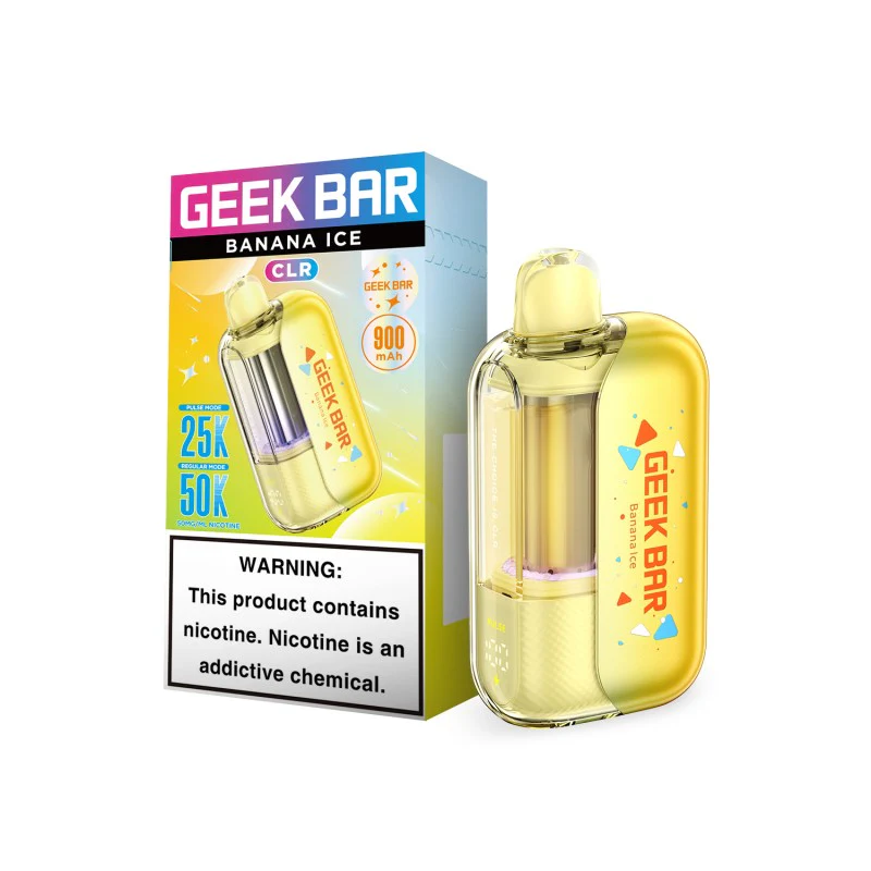 Geek Bar CLR Banana Ice disposable vape at Ember Smoke & Vape in Mesa